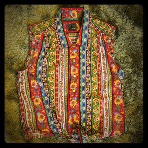 Vintage 90s Liz Claiborne tie front shirt